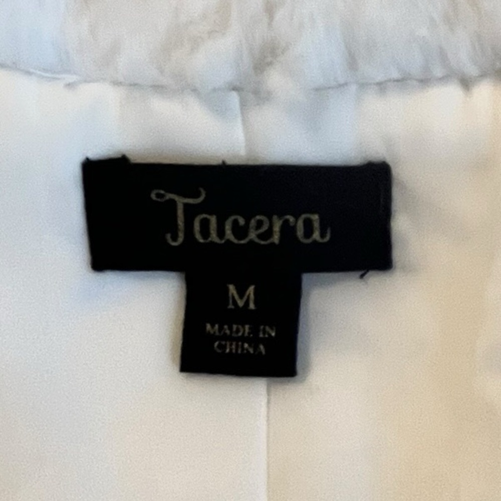 Tacera Ivory Textured Cropped Jacket – Size Medium – Bridal / Formal Bolero - Picture 6 of 10